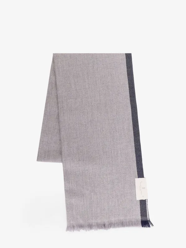 Brunello Cucinelli Wool and cashmere scarf sold by Siebentaschen