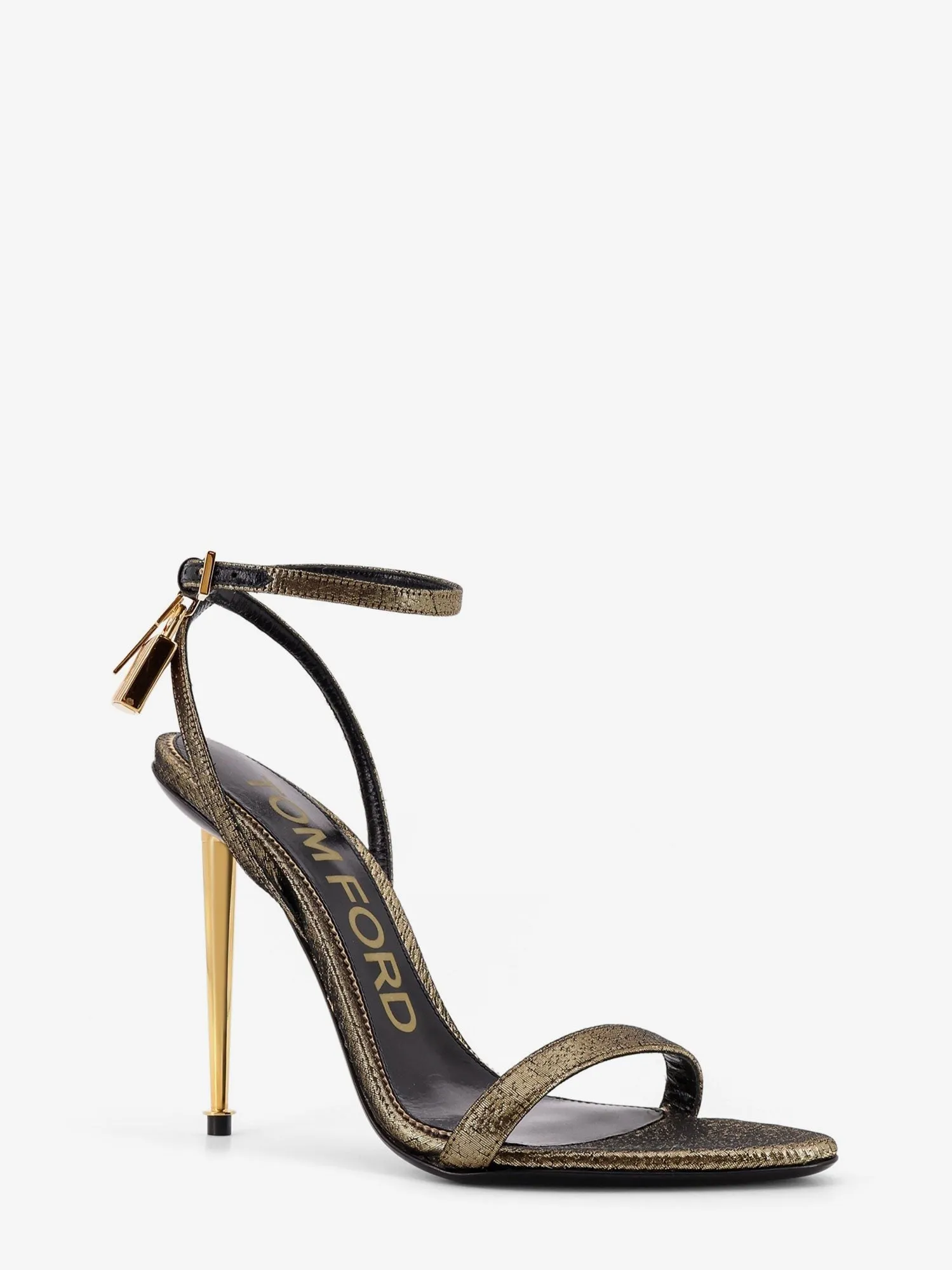 TOM FORD Laminated leather sandals with logoed padlock sold by Siebentaschen product image thumbnail 2