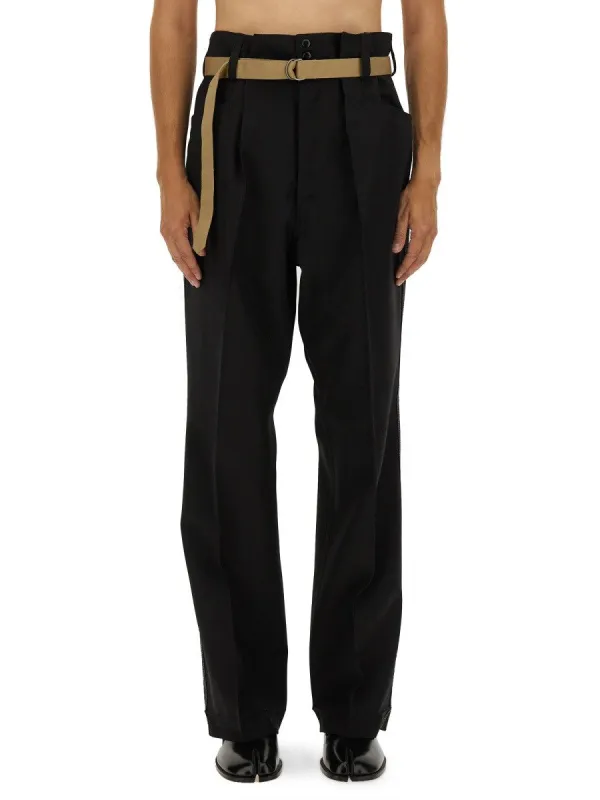 Maison Margiela PANTS WITH PLEATS AND BELT sold by Siebentaschen