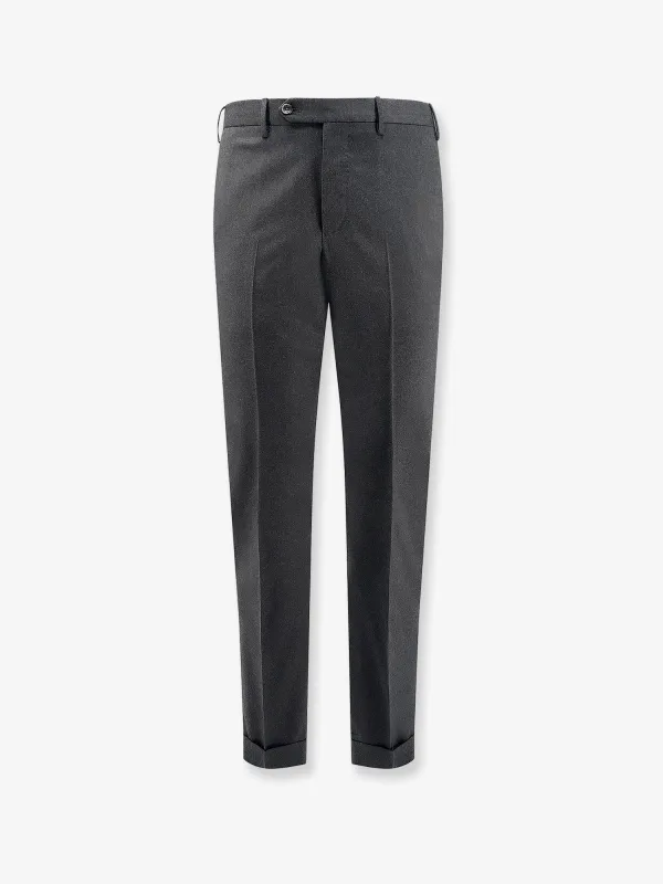 Pt Torino Style stretch wool Master Fit trousers sold by Siebentaschen