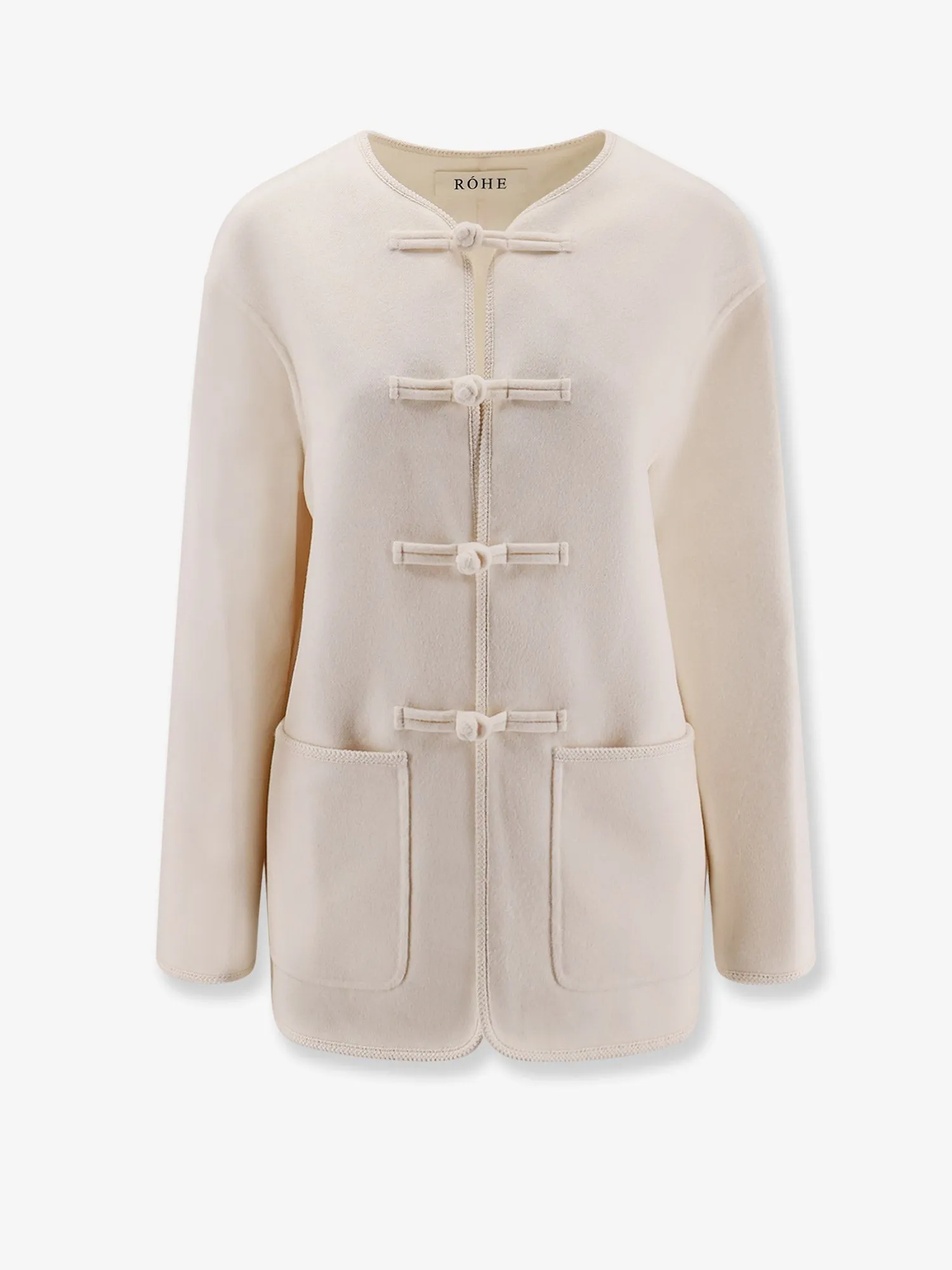 ROHE Mandarin closure wool jacket sold by Siebentaschen