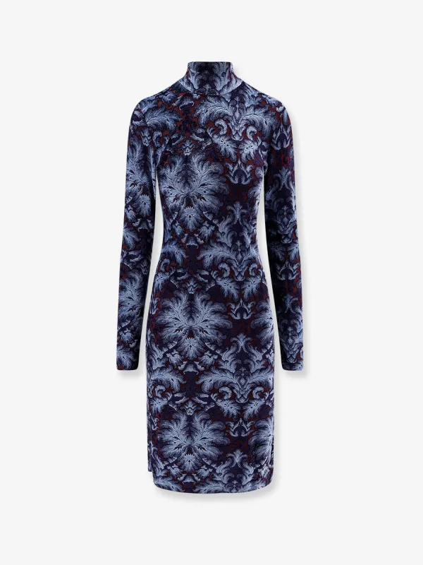 Etro Jacquard velvet short dress sold by Siebentaschen