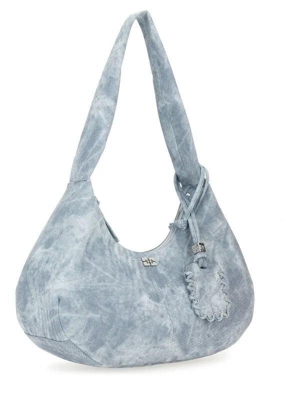 GANNI MEDIUM "BLEACHED" HOBO BAG made by Ganni