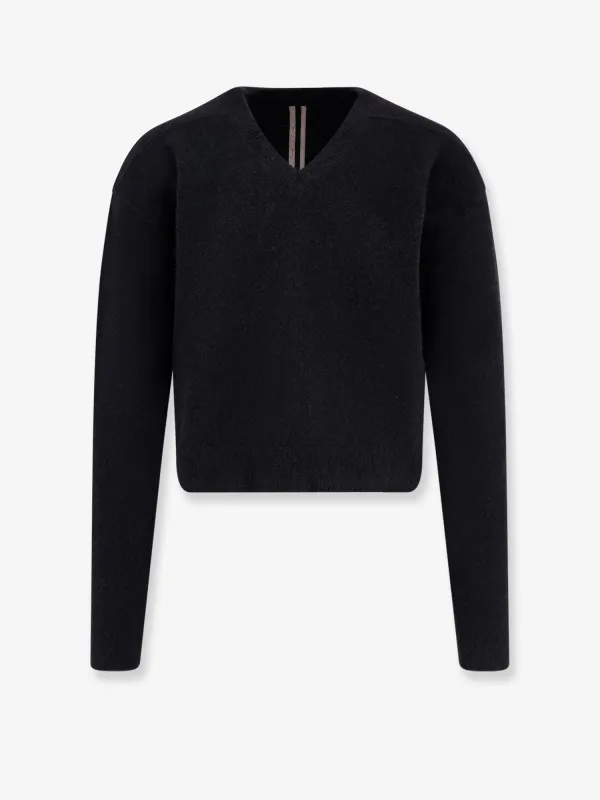 RICK OWENS Tommy V neck alpaca blend sweater sold by Siebentaschen
