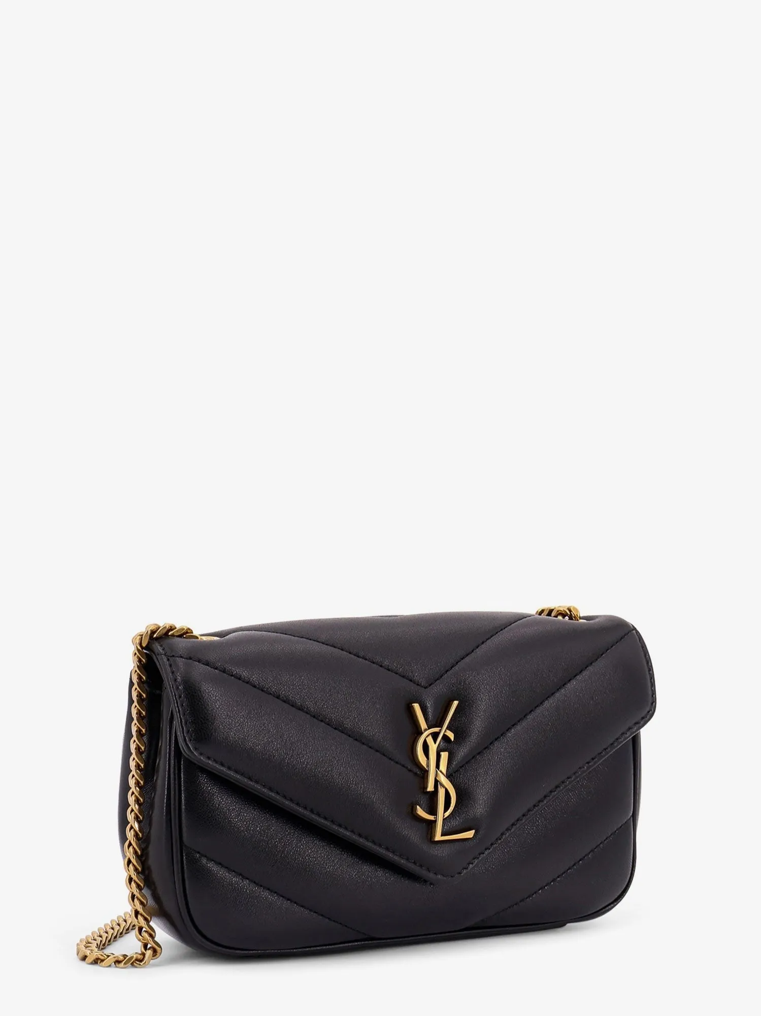 Saint Laurent Loulou Mini leather shoulder bag with Chevron stitchings sold by Siebentaschen product image thumbnail 4