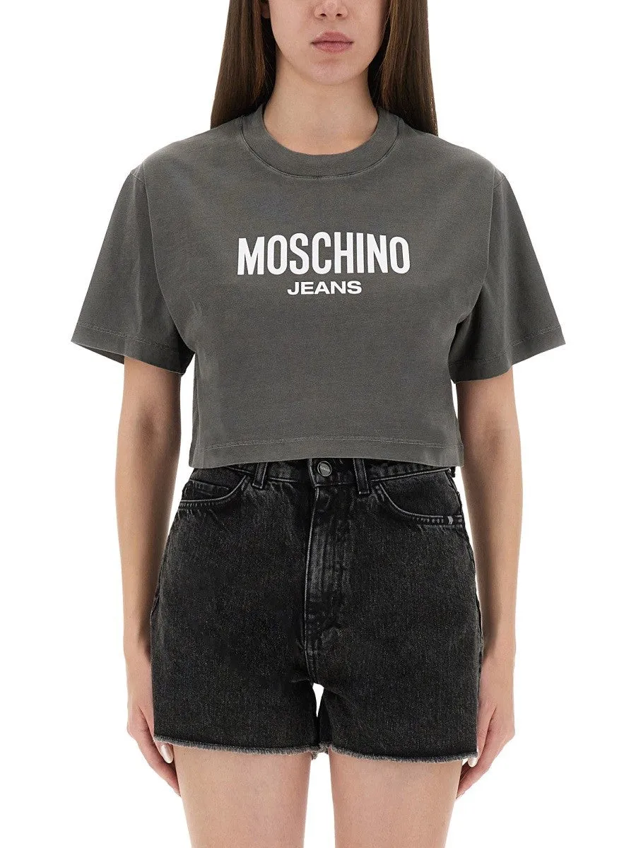 MOSCHINO JEANS CROPPED T-SHIRT WITH LOGO sold by Siebentaschen product image thumbnail 3