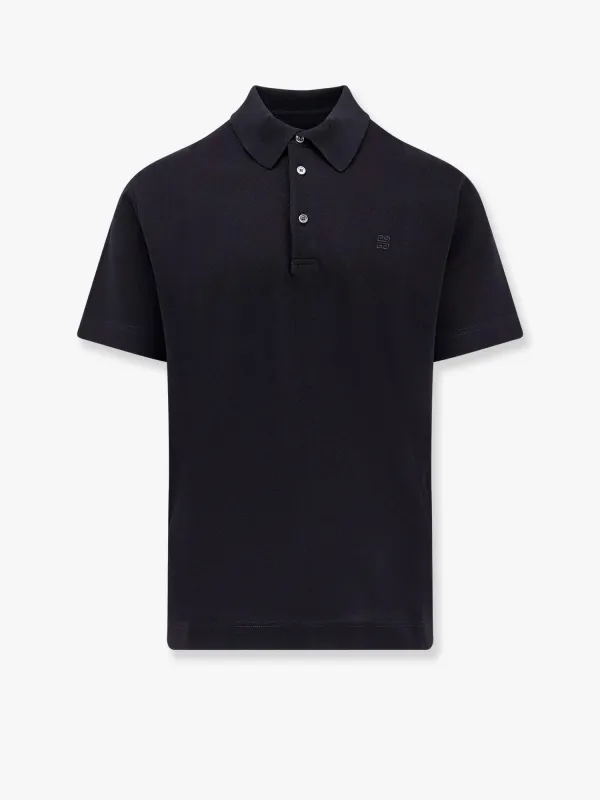 Givenchy Piqué cotton polo shirt with 4g embroidery sold by Siebentaschen