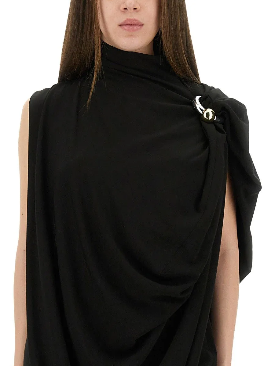JEAN PAUL GAULTIER DRAPED DRESS WITH PIERCINGS sold by Siebentaschen product image thumbnail 2