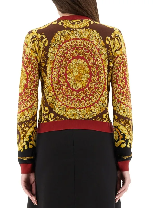 Versace BAROQUE SILK KNIT CARDIGAN made by Versace