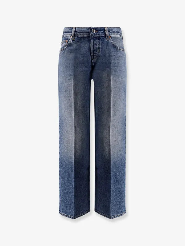Gucci Cotton jeans with Gucci Rosso Ancora naplak tag made by Gucci