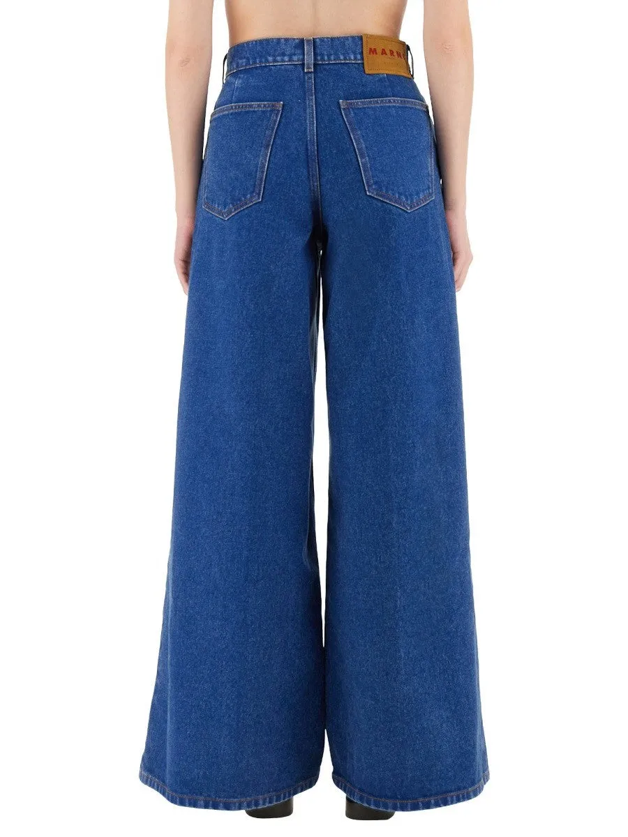 Marni DENIM WIDE LEG JEANS sold by Siebentaschen