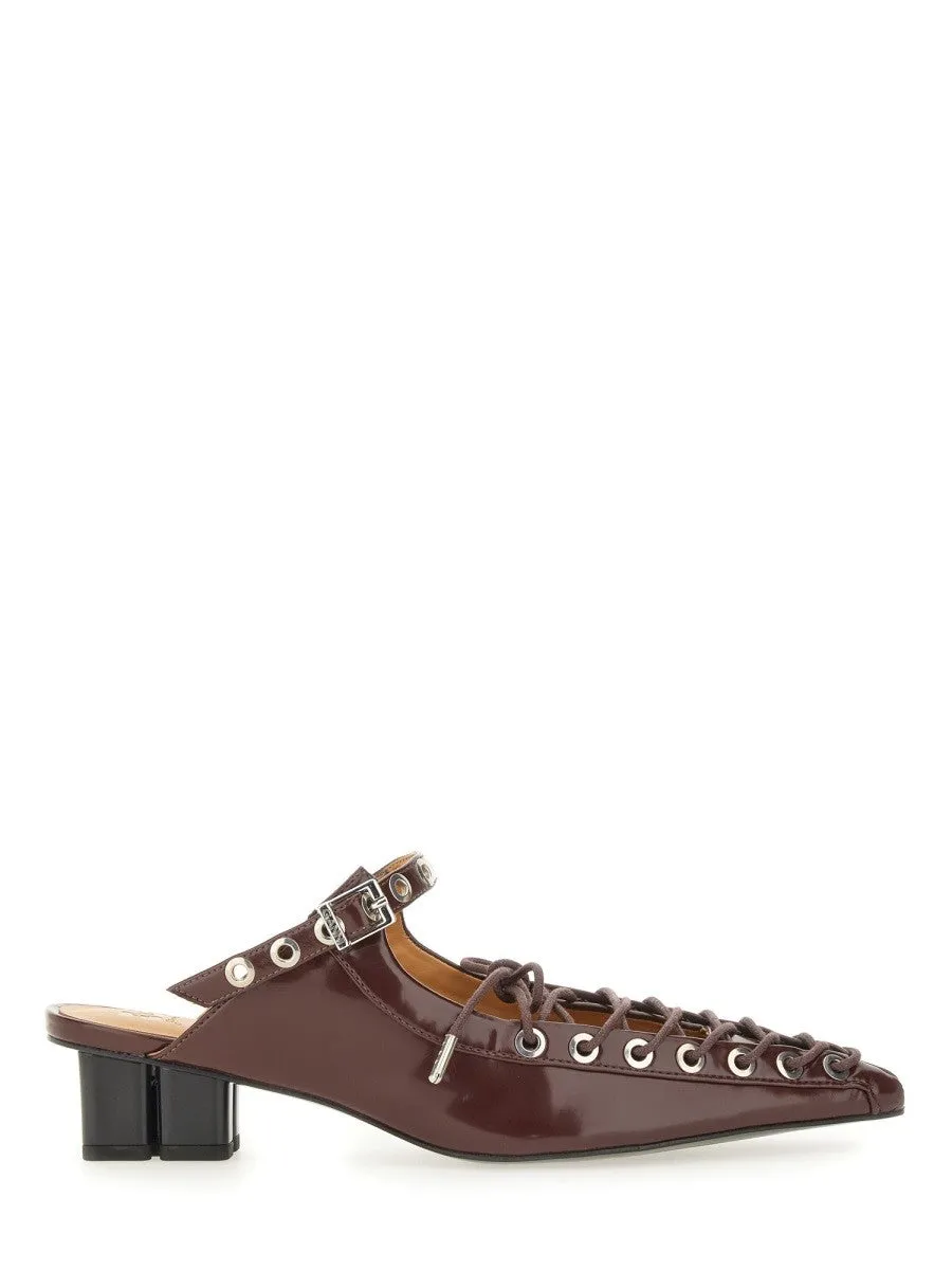 GANNI MULE LACE-UP sold by Siebentaschen
