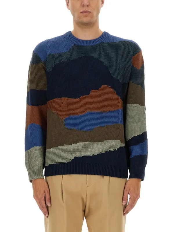 PS BY PAUL SMITH JERSEY "MOUNTAINS" made by Siebentaschen