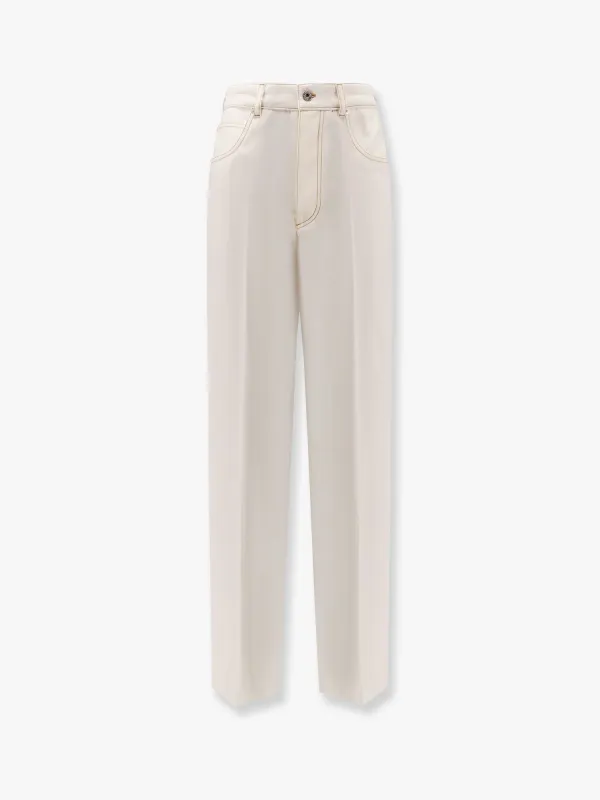 Bottega Veneta Wool wide leg trouser sold by Siebentaschen