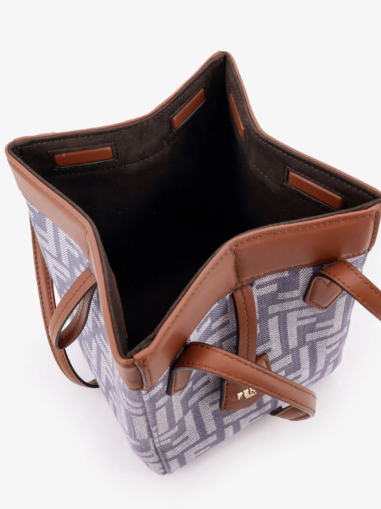 Fendi Origami mini FF Jacquard fabric and leather shoulder bag sold by Siebentaschen product image thumbnail 4