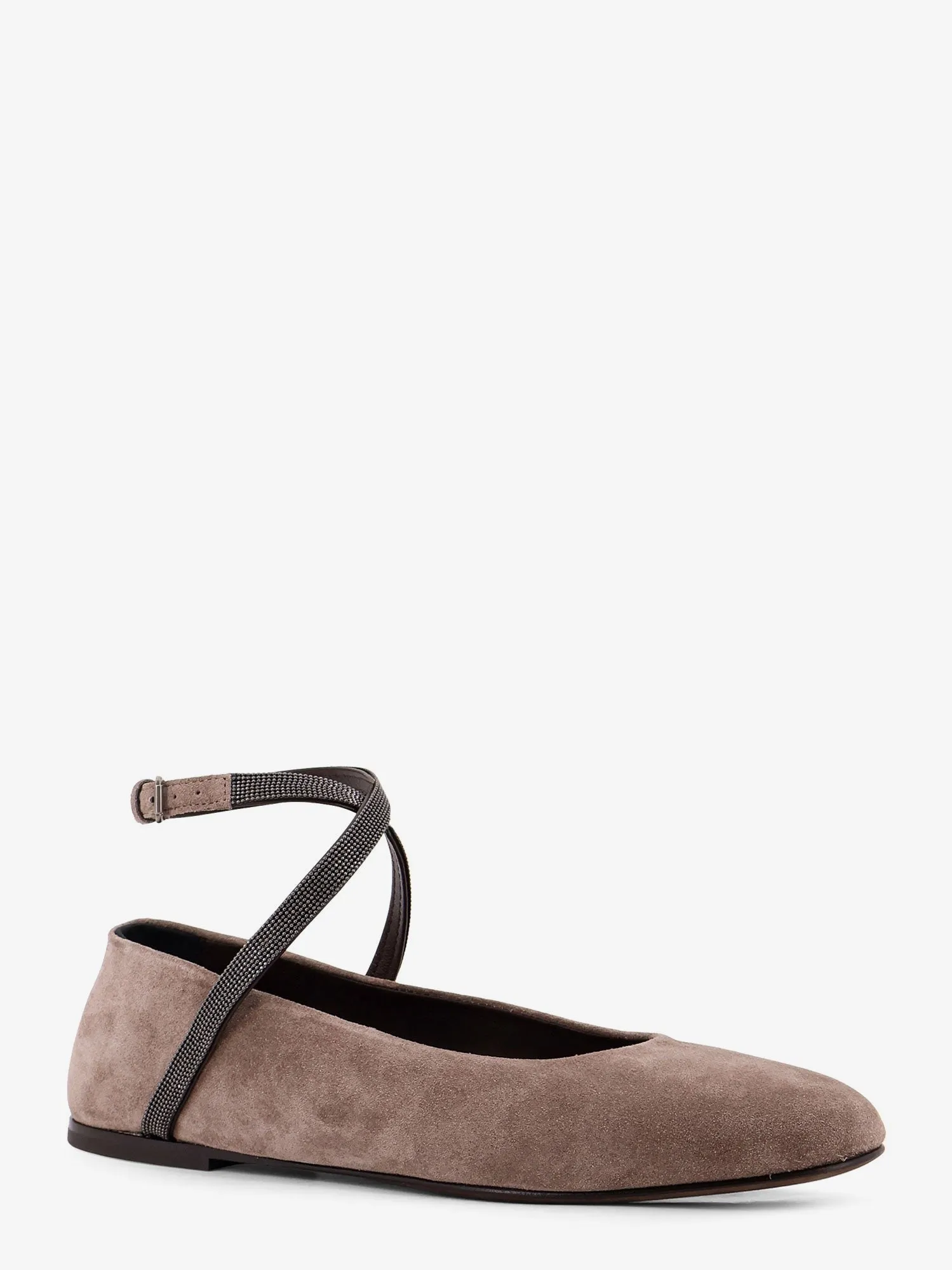 Brunello Cucinelli Suede Ballerinas with Monili detail sold by Siebentaschen product image thumbnail 2