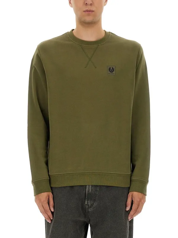 BELSTAFF SWEATSHIRT WITH LOGO PATCH sold by Siebentaschen