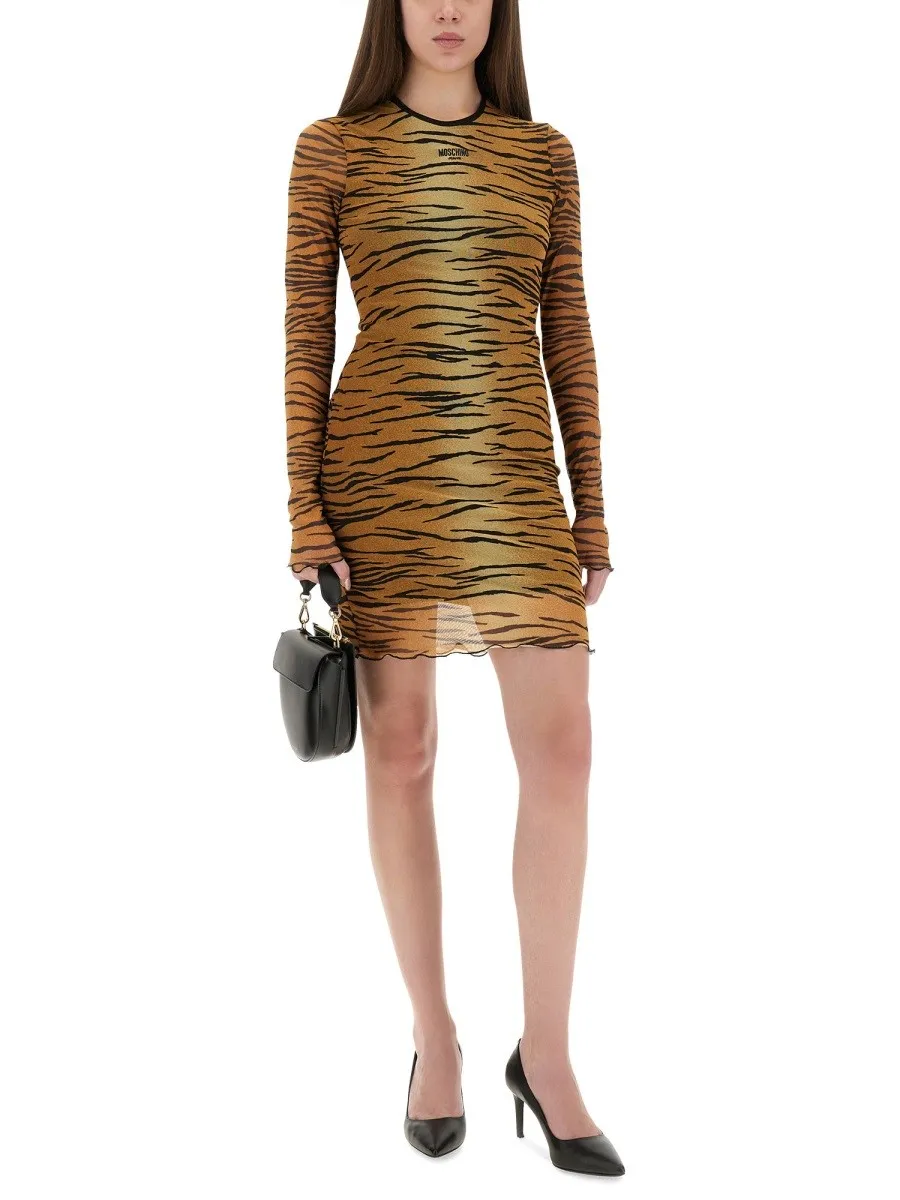 MOSCHINO JEANS ANIMAL PRINT MESH DRESS sold by Siebentaschen product image thumbnail 4
