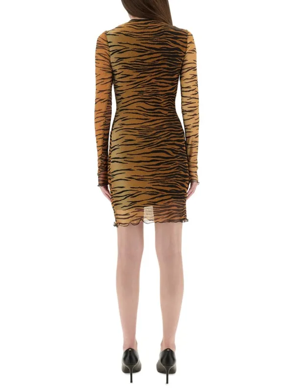 MOSCHINO JEANS ANIMAL PRINT MESH DRESS made by Siebentaschen