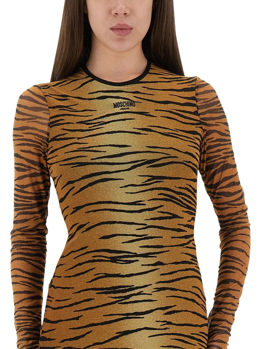 MOSCHINO JEANS ANIMAL PRINT MESH DRESS sold by Siebentaschen product image thumbnail 2