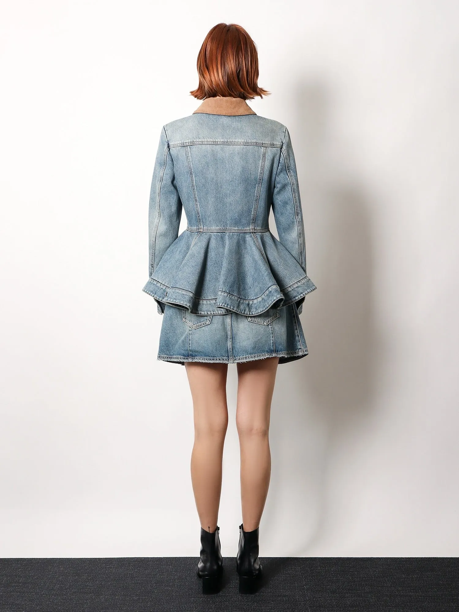 Alexander Mcqueen Denim jacket with volant sold by Siebentaschen product image thumbnail 3
