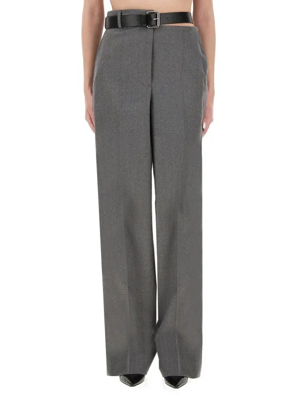 stella mccartney FLANNEL PANTS WITH BELT made by Stella McCartney