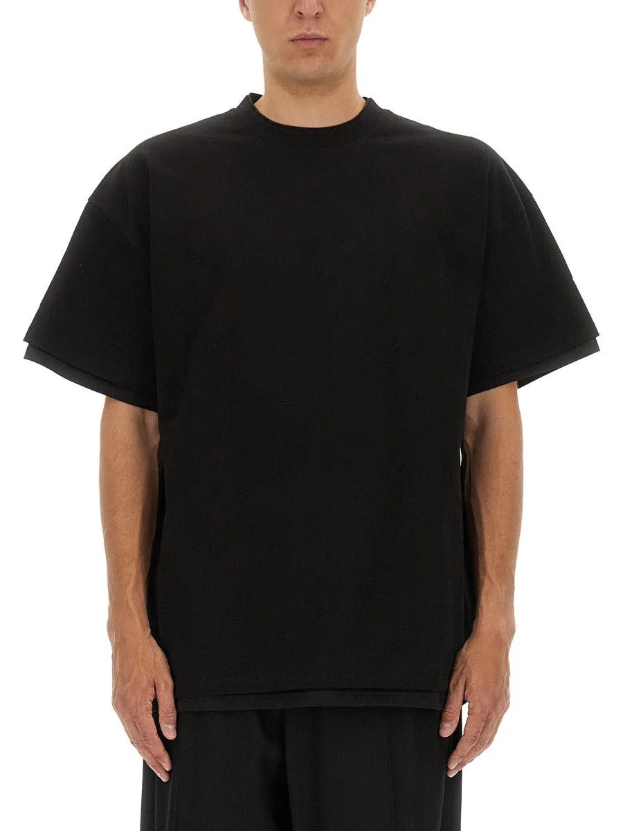 JIL SANDER DOUBLE LAYER COTTON T-SHIRT sold by Siebentaschen