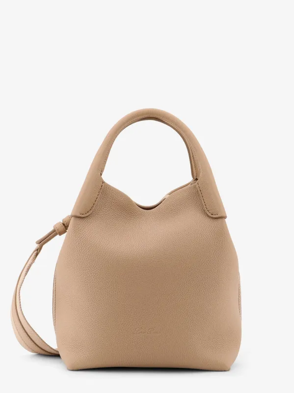 LORO PIANA Bale Small leather bucket bag sold by Siebentaschen
