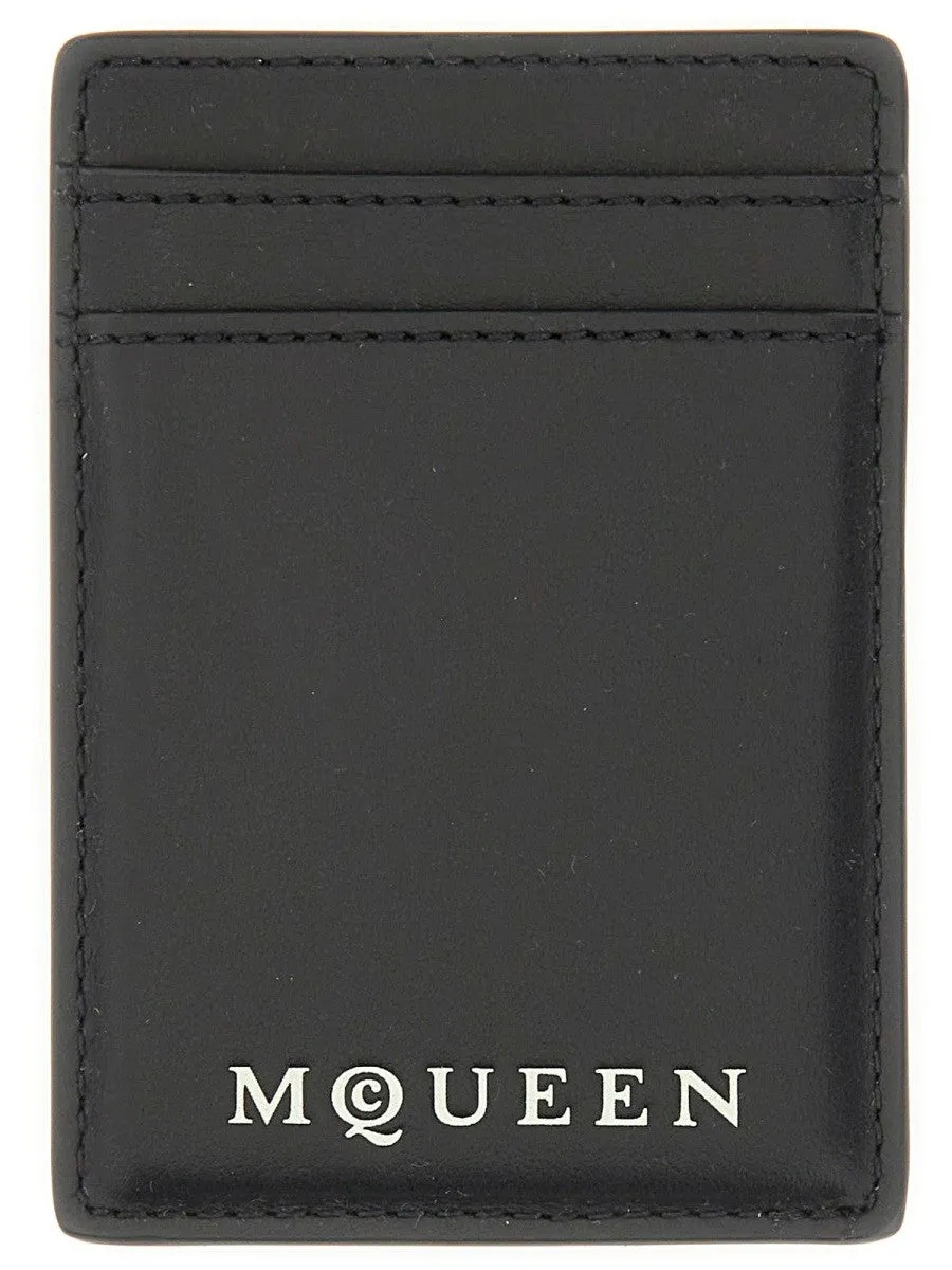 Alexander Mcqueen MAGNETIC CARD HOLDER WITH LOGO sold by Siebentaschen