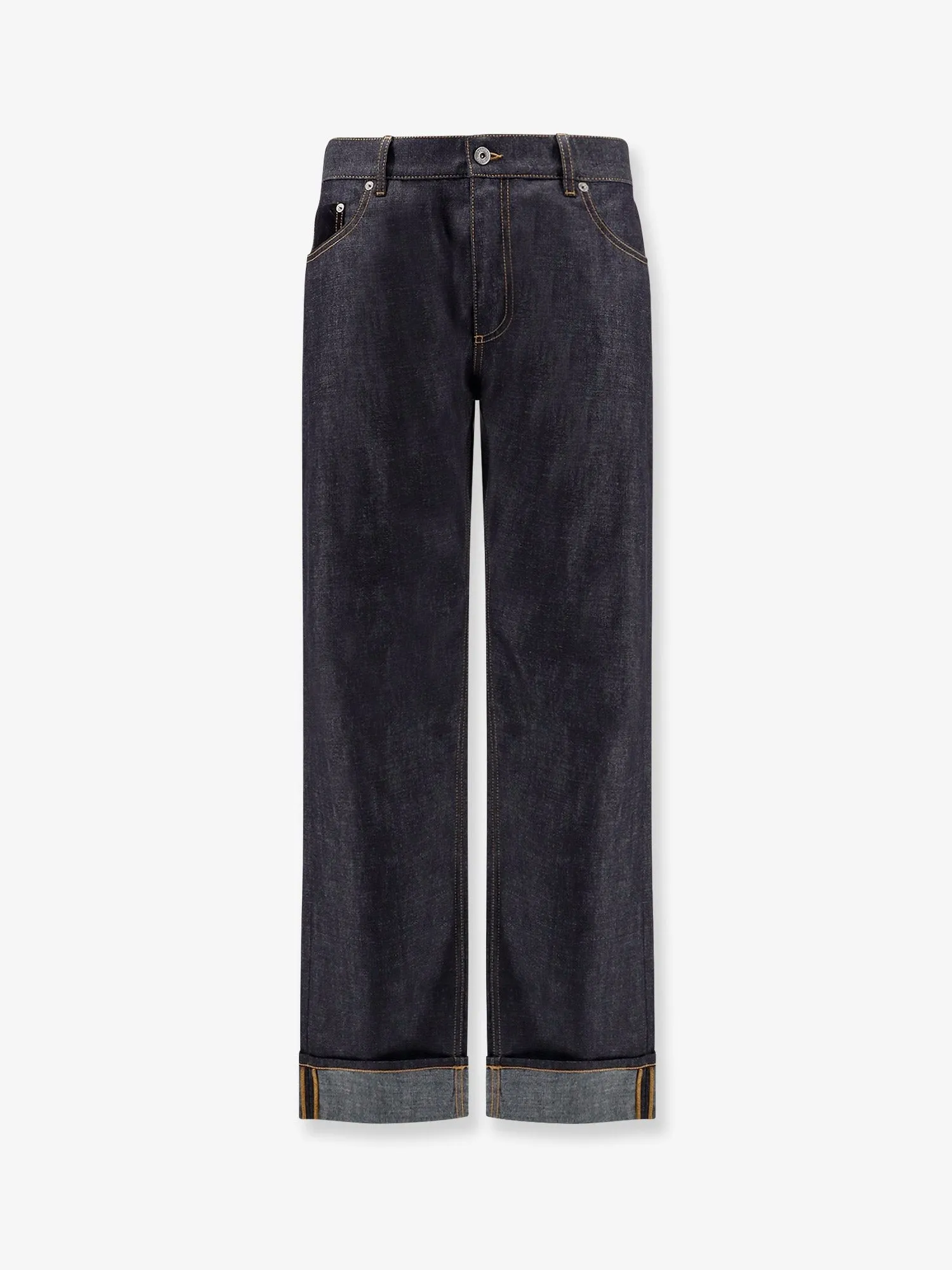 Bottega Veneta Wide leg jeans with turn up sold by Siebentaschen