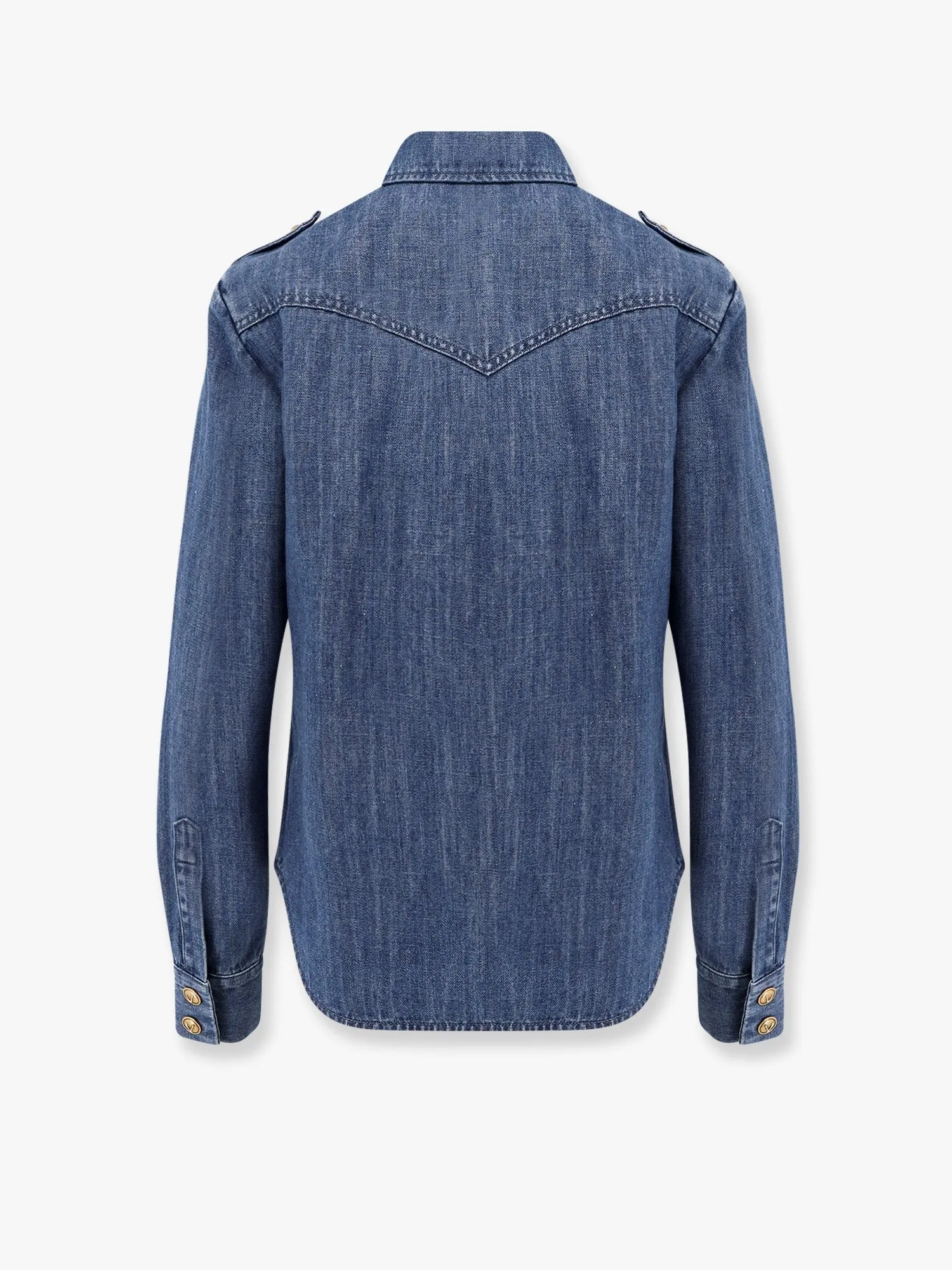 Valentino Denim shirt with vlogo buttons sold by Siebentaschen product image thumbnail 2