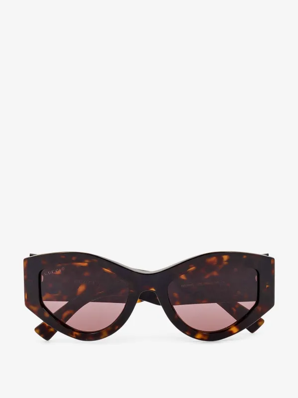 Gucci Oval acetate sunglasses sold by Siebentaschen