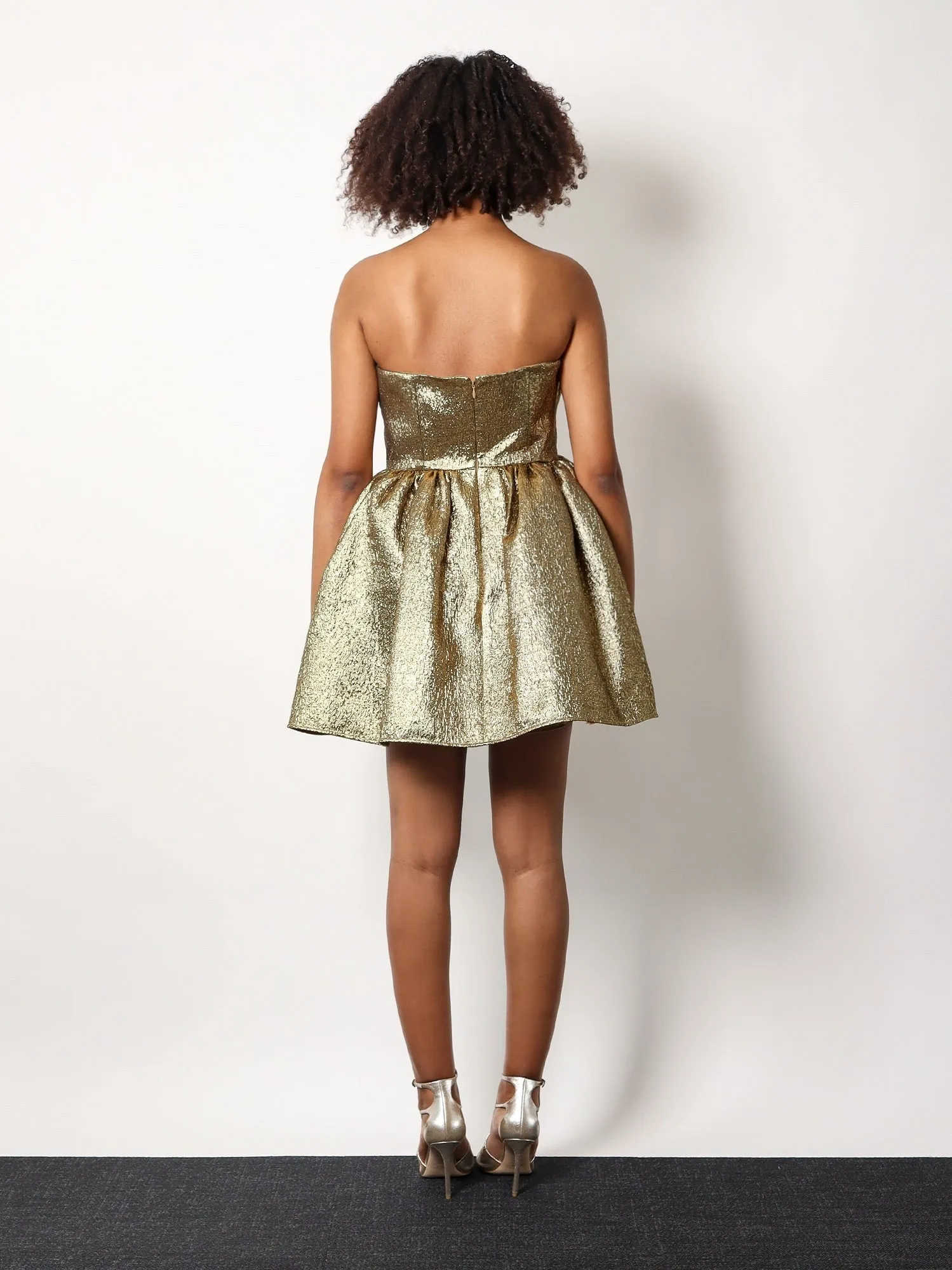 SELF PORTRAIT Metallic fibre fabric mini dress sold by Siebentaschen product image thumbnail 3