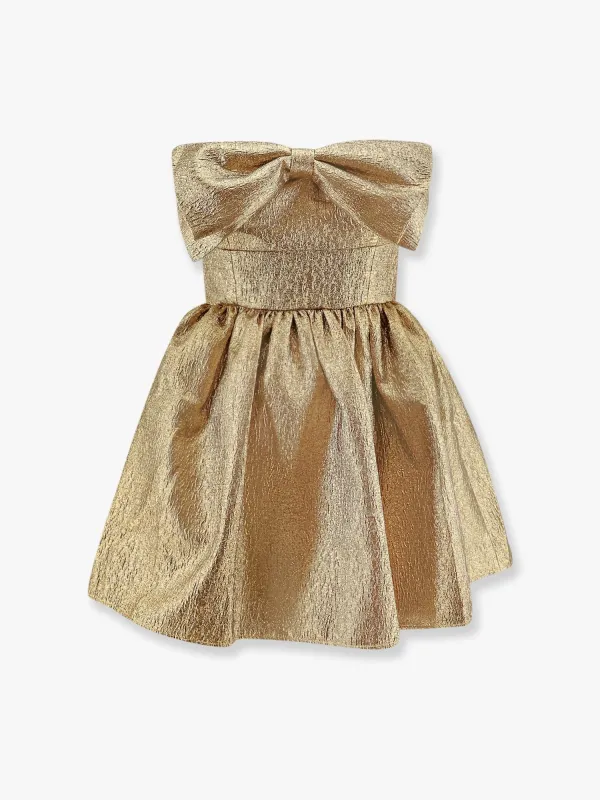 SELF PORTRAIT Metallic fibre fabric mini dress sold by Siebentaschen