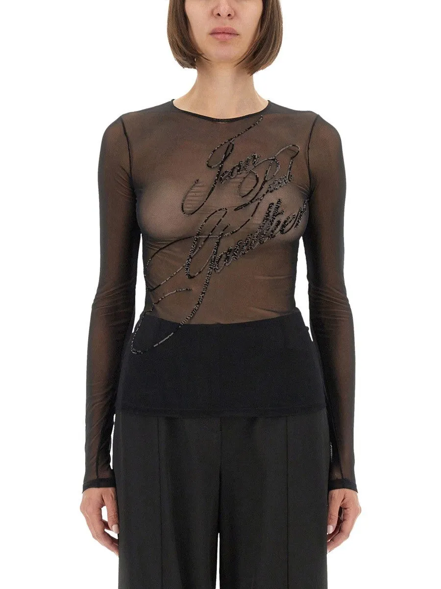 JEAN PAUL GAULTIER TOP WITH EMBROIDERED LOGO sold by Siebentaschen product image thumbnail 3