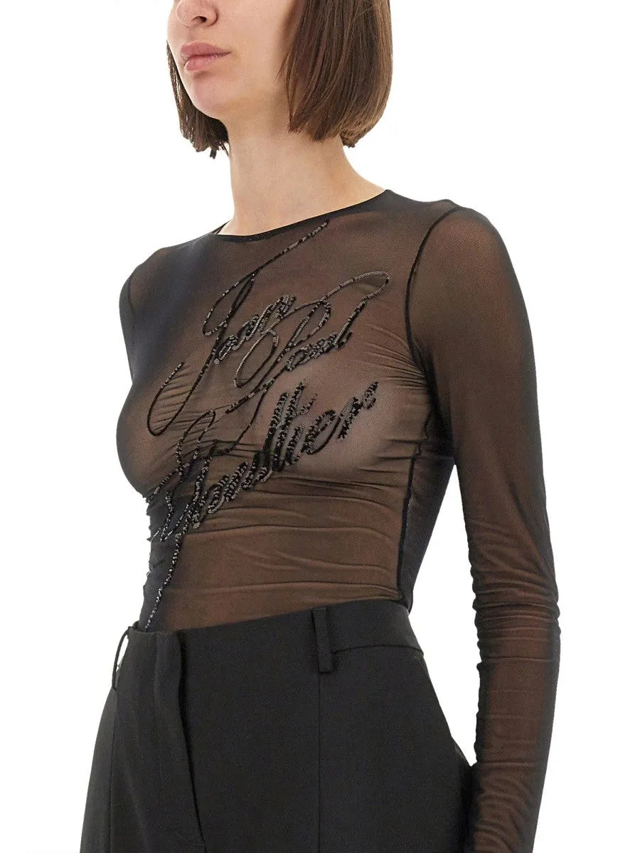 JEAN PAUL GAULTIER TOP WITH EMBROIDERED LOGO sold by Siebentaschen product image thumbnail 2