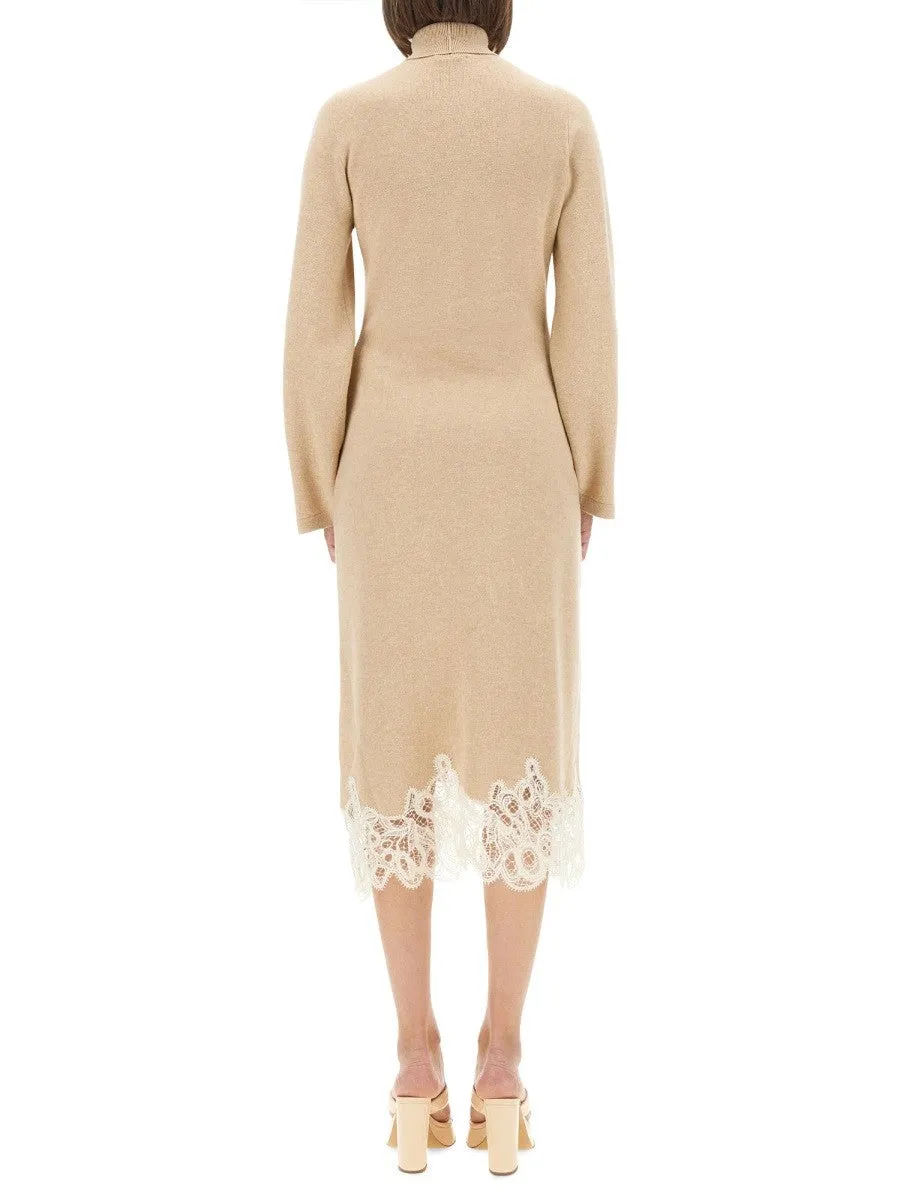 Fabiana Filippi KNIT DRESS WITH LACE HEMLINE sold by Siebentaschen