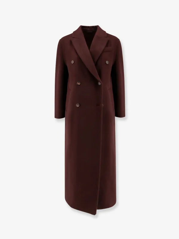 Brunello Cucinelli Double-breasted cashmere coat sold by Siebentaschen