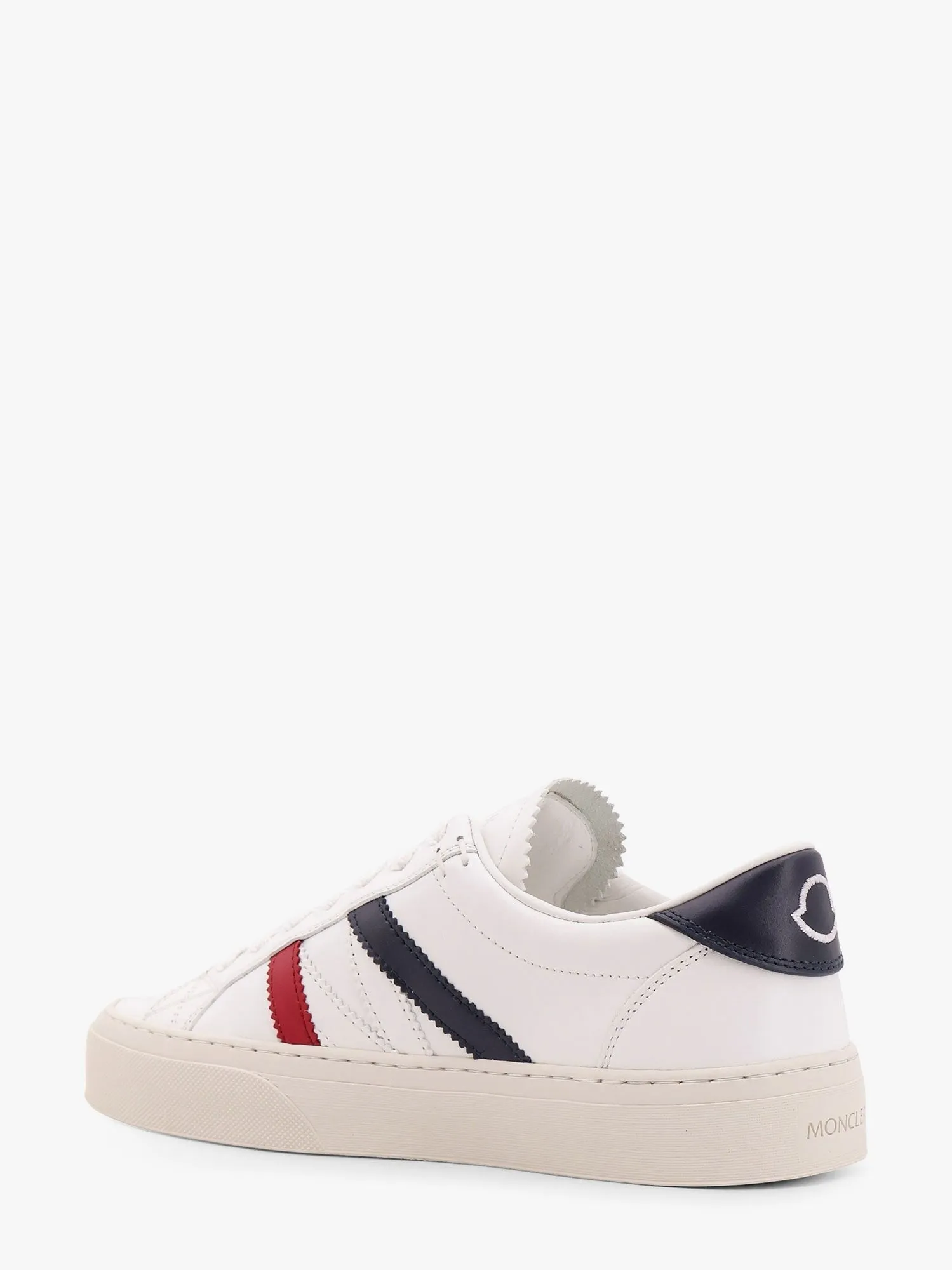 Moncler Monaco2 leather sneakers with logo print sold by Siebentaschen product image thumbnail 3