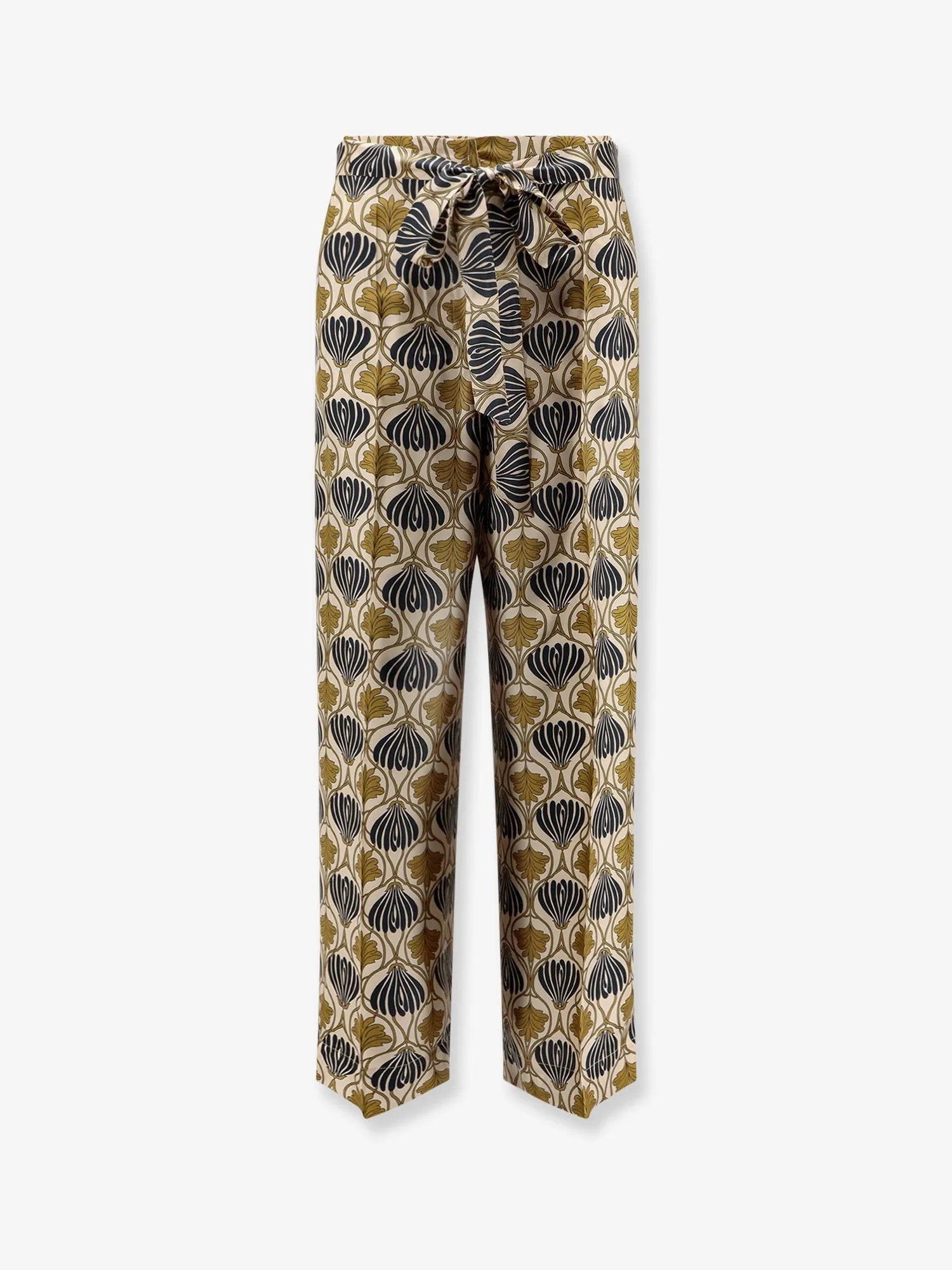 Max Mara Timec multicolor silk trousers sold by Siebentaschen