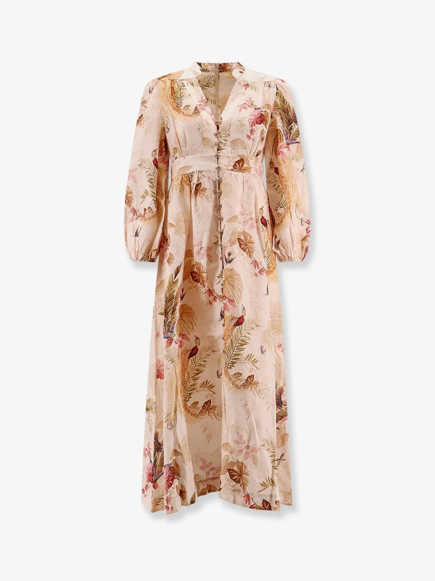 ZIMMERMANN Ascension Plunge linen Midi Dress sold by Siebentaschen