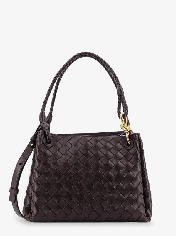 Bottega Veneta Parachute leather shoulder bag with Intrecciato motif and Knot detail sold by Siebentaschen