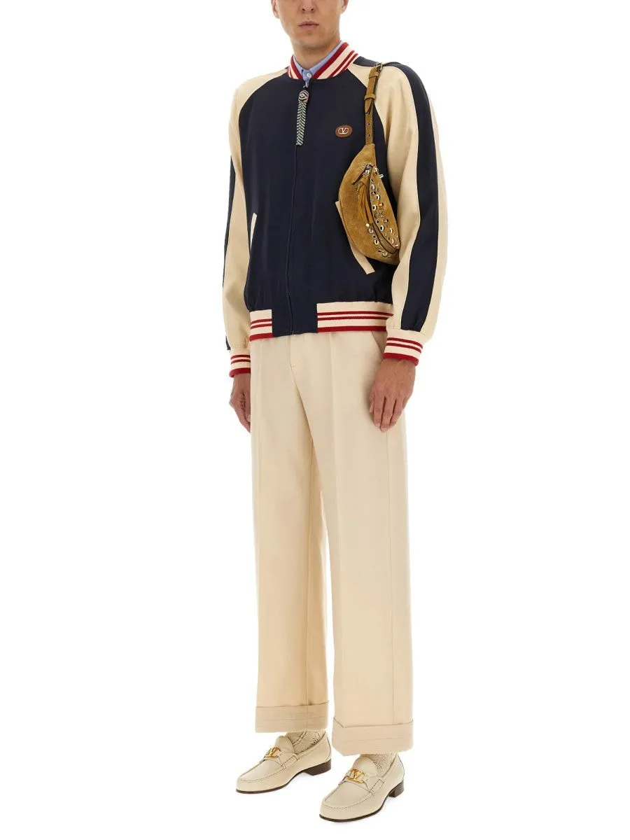 Valentino WOOL AND COTTON BOMBER JACKET WITH VLOGO AND CHAT DE LA MAISON PATCH sold by Siebentaschen product image thumbnail 2