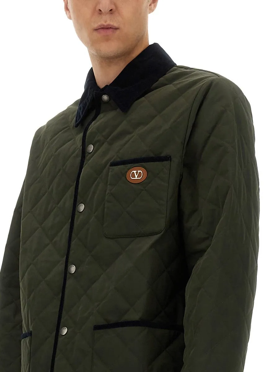 Valentino QUILTED SHIRT JACKET WITH "VLOGO" PATCH sold by Siebentaschen product image thumbnail 4