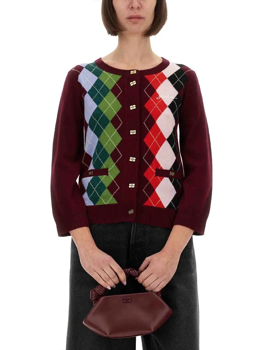 GANNI JACQUARD CASHMERE CARDIGAN sold by Siebentaschen product image thumbnail 4