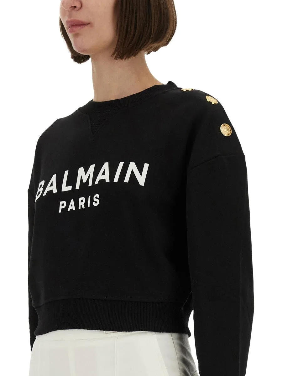 Balmain SWEATSHIRT WITH LOGO PRINT sold by Siebentaschen product image thumbnail 4
