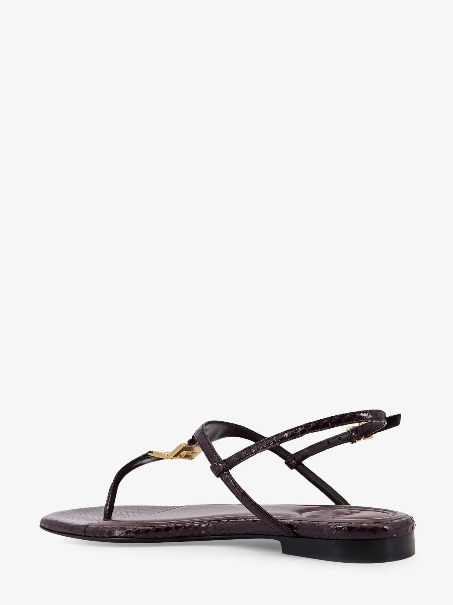 Fendi Fold leather sandals with reptile effect sold by Siebentaschen product image thumbnail 3