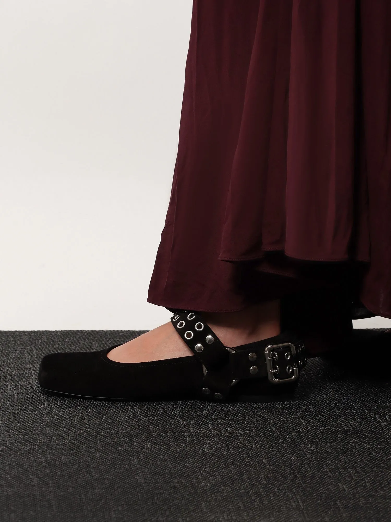 ALAIA Suede Biker Flat Ballerinas sold by Siebentaschen product image thumbnail 2