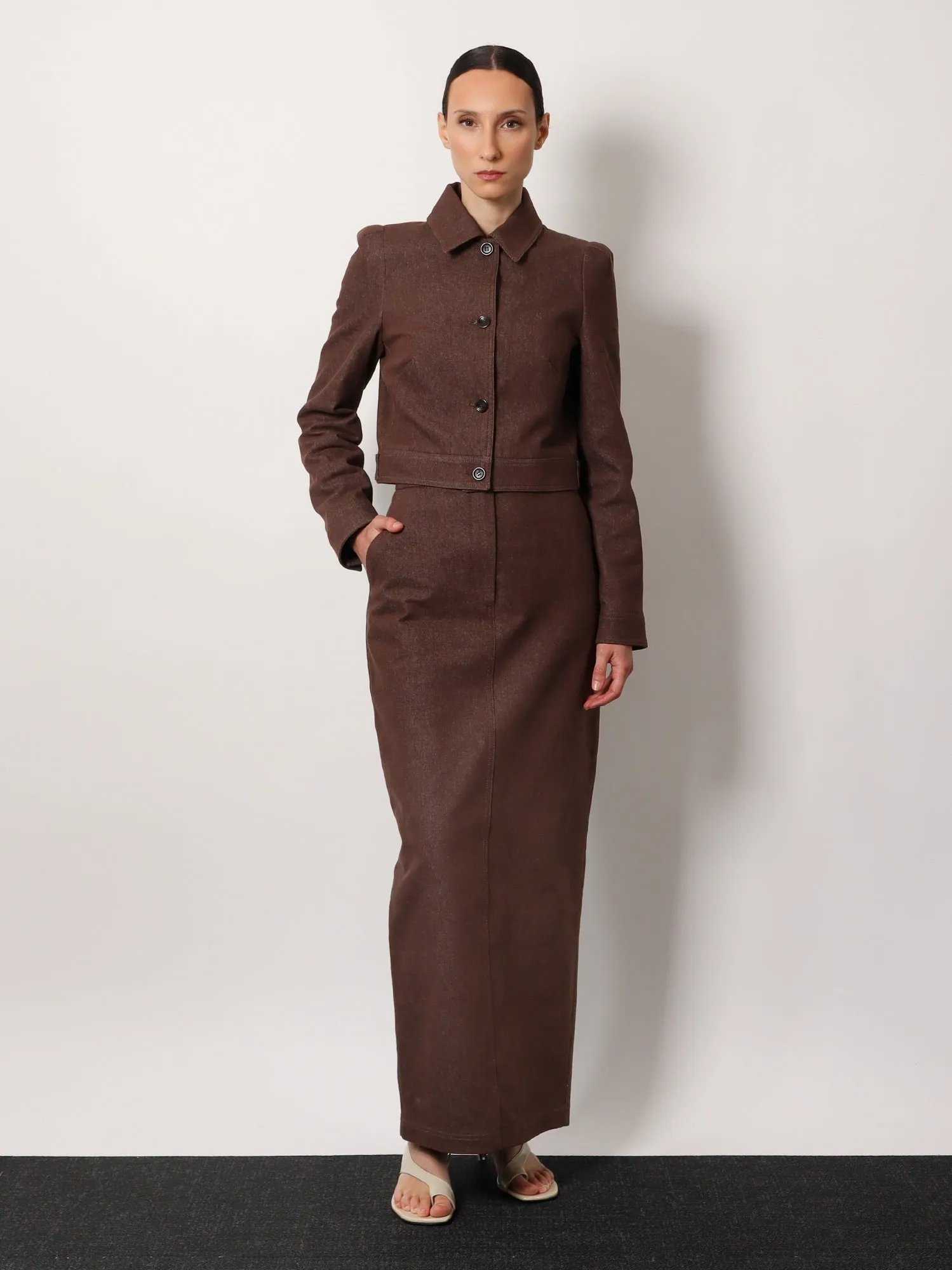 Max Mara Pianosa max mara sfilata cotton long skirt sold by Siebentaschen product image thumbnail 2