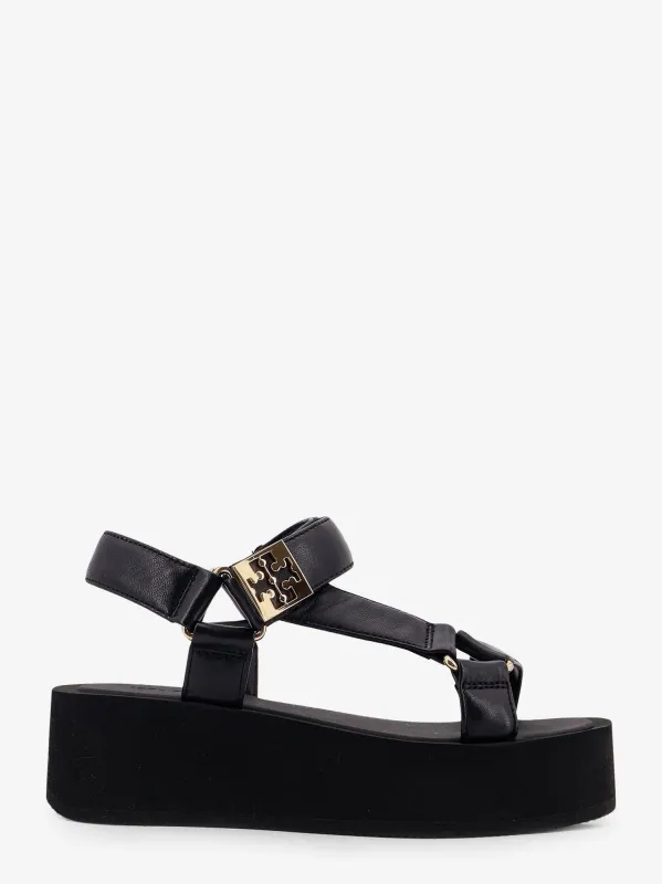 Tory Burch Mellow leather wedge sandals sold by Siebentaschen